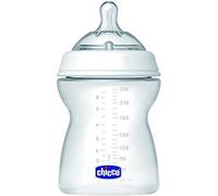 Chicco NaturalFeeling - Biberón con tetina redondeada anticólicos y flujo regulable para bebé de 2 meses en adelante, 250 ml