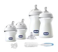 Chicco NaturalFeeling - Set completo de inicio con biberones, tetinas chupete y escobilla, 0m+