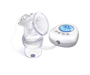 Chicco Naturally Me Sacaleches Eléctrico con Modo de Estimulación y Extracción, 10 Niveles de Intensidad - Extractor de Leche Cómodo, Rápido y Ergonómico con Biberón 150ml de Tetina Inclinada