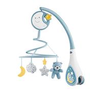Chicco Next2Dreams Carrusel Móvil Bebé - 3 en 1, Montaje en cuna, Compatible con Cuna Next2Me o Minicunas Colecho/Viaje, Efectos de Sonido, Proyector de Luz Nocturna y Música Clásica, 0m+, Azul