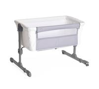 Chicco Next2Me Essential Cuna para Bebés Lateral a la Cama, Sostenible, Compatible con Diversas Camas, Altura Regulable, Inclinable, Buena Circulación del Aire, Colchón y Bolsa Incluidos, Blanco