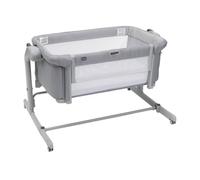 Chicco Next2Me Magic EVO, Cuna Colecho Bebé, con Modo Columpio, Aleta Abatible, 11 Niveles de Altura, Altura Ajustable, Cuna de Colecho, 4 Ruedas, Colchón y Bolsa de Viaje Incluido, Gris Claro