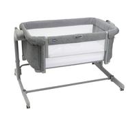 Chicco Next2Me Magic EVO, Cuna, con Modo Mecedora, Basculante, Base Mecedora, Lateral Abatible, Altura Ajustable, 4 Ruedas, Colchón y Bolsa de Viaje Incluidos, Gris Oscuro