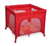 Chicco Open Box Parque Bebé de 0 Meses a 15 Kg - Parque Plegable y Compacto, Parque de Juegos con Alfombra Extraíble, Ventanas de Malla, 4 Asas y Bolsa de Transporte, Color Rojo (Lion)