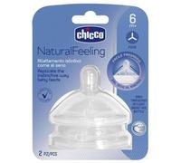 Chicco - Pack 2 tetinas NaturalFeeling - Flujo papilla