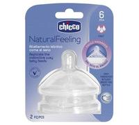 Chicco - Pack 2 tetinas NaturalFeeling - Flujo rápido