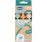 Chicco Pajita Silicona 12M+ 6uds