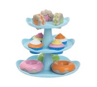 Chicco Pastelería Juguete para Niños en Madera y Tela - Set de 34 Piezas con Bandeja, Cupcakes, Donuts y Platitos - Juego de rol Montessori para Motricidad Fina y Concentración - Idea Regalo