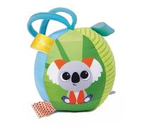 Chicco Pelota de Tela Suave, Bola de Peluche con Diferentes Tejidos y Etiquetas, Sonido Cascabel al Rodar, Adecuado para Primeras Actividades del Bebés, Multicolor, 0-18 Meses