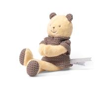 Chicco Peluche Recién Nacido de Terciopelo Suave Osito, Juego Interactivo con Sonido Sensorial y Velcro, Diferentes Texturas para el Desarrollo Táctil, Regalo de Nacimiento, 0 Meses