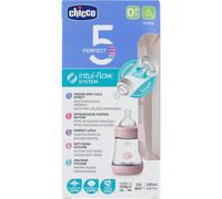 Chicco Perfect 5 Biberón Tetina de Silicona Rosa 0M+ 150ml