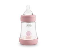 Chicco Perfect - Biberón anticólico, 150 ml, flujo lento, 0 meses + tetina de silicona suave, biberón biofuncional con sistema Intui-flow de 150 ml, rosa