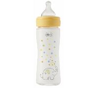 Chicco PerfectEasy Biberón de Vidrio Flujo Lento Amarillo +0m 240 ml
