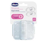 Chicco Pezoneras de Lactancia, Silicona, Protector de Pezón, Tetina Anatómica, Contacto Natural con la Piel, Laterales Silicona Suaves y Perfiladas, Talla S/M, 2 Unidades, Blanco