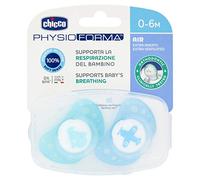 Chicco Physio Air - Pack de 2 chupetes de silicona para 0-6 meses, modelos aleatorios, color azul