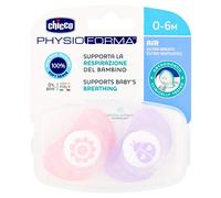 Chicco Physio Air - Pack de 2 chupetes de silicona para 0-6 meses, modelos aleatorios, color rosa