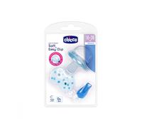 Chicco Physio Soft Chupete de Silicona + Clip Fácil 16-36m Azul