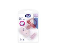 Chicco Physio Soft Chupete de Silicona + Easy Clip 16-36m Rosa