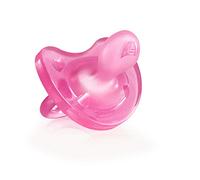 Chicco Physio Soft Chupetes para Bebés de 0 a 6 Meses, 100% Silicona Suave y Delicada que Imita el Pecho Materno, con Orificios de Ventilación y Tetina Physioforma - Rosa