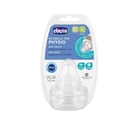 Chicco - Tetina Physio Flujo Lento 2 Uds 0M+, Unisex