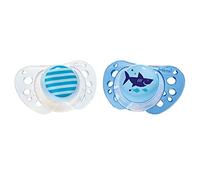 Chicco PhysioForma Air, Chupete de Recién Nacido 16-36 Meses, Tetina de Látex, 2 Piezas, Ayuda a la Respiración Fisiológica y Favorece el Desarrollo Adecuado de la Boca del Bebé, Azul