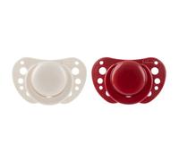 Chicco PhysioForma Chupete Air Rojo para Bebés de 6-16 Meses, Chupete para Recién nacido, con Tetina de Silicona, Anatómica y Funcional, Pezón Suave, Apoya la Respiración Fisiológica, Rojo, 2 Piezas