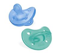 Chicco PhysioForma Chupete de silicona 6-16 meses, juego de tetinas suaves y delicadas, favorecen la respiración fisiológica y el correcto desarrollo de la boca, azul