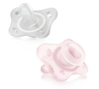 Chicco PhysioForma Chupete Recién Nacido 0-2 Meses, Chupete Bebé 0 Meses de Silicona, Chupetes 0-6 Meses, Pack 2 Piezas, Apoyo a la Respiración Fisiológica, Rosa