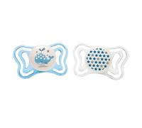 Chicco PhysioForma Light, Chupete 2-6 Meses, 2 Piezas, Chupetes con Tetina de Silicona, Ayuda a la Respiración Fisiológica y Favorece el Desarrollo Correcto de la Boca, Colores Surtidos, Azul