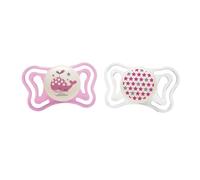 Chicco PhysioForma Light, Chupete 2-6 Meses, 2 Piezas, Chupetes con Tetina de Silicona, Ayuda a la Respiración Fisiológica y Favorece el Desarrollo Correcto de la Boca, Colores Surtidos, Rosa
