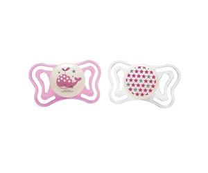 Chicco PhysioForma Light, Chupete 2-6 Meses, 2 Piezas, Chupetes con Tetina de Silicona, Ayuda a la Respiración Fisiológica y Favorece el Desarrollo Correcto de la Boca, Colores Surtidos, Rosa