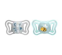 Chicco PhysioForma Light Chupete 2-6 Meses, Recién Nacido,Chupetes con Pezón Suave de Silicona, Ayuda a la Respiración Fisiológica y Favorece Desarrollo Correcto de la Boca, Colores Surtidos Azul, 2pz