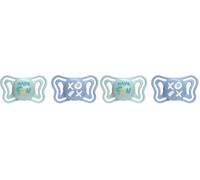 Chicco PhysioForma Light Chupete 6-16 Meses, Chupetes Recién Nacido con Pezón Suave de Silicona, Ayuda a la Respiración Fisiológica y Favorece Desarrollo Correcto de la Boca, Brilla en la Noche, 2 pz