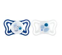Chicco PhysioForma Light Chupetes Recién Nacido, 16-36 Meses,Chupetes con Pezón Suave de Silicona, Ayuda a la Respiración Fisiológica y Favorece Desarrollo Correcto de la Boca, Azul,2pz