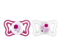 Chicco PhysioForma Light Chupetes Recién Nacido, 6-16 Meses,Chupetes con Pezón Suave de Silicona, Ayuda a la Respiración Fisiológica y Favorece Desarrollo Correcto de la Boca,Rosa,2pz