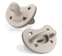 Chicco PhysioForma Luxe - Chupete de silicona de una pieza para bebés de 6 a 16 meses, con diseño de letrero, sin BPA ni látex, reutilizable, color gris, paquete de 2