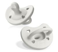 Chicco PhysioForma Luxe - Juego de 2 chupetes de silicona para bebés de 0 a 6 meses, letrero con textura, sin BPA ni látex, reutilizables, color gris perla