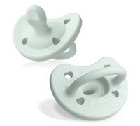 Chicco PhysioForma Luxe - Juego de 2 chupetes de silicona para bebés de 0 a 6 meses, letrero con textura, sin BPA ni látex, reutilizables, color menta