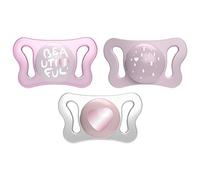 Chicco PhysioForma - Micrò Succhietto 0-2M Tettarella in Silicone Rosa, 2 Pezzi