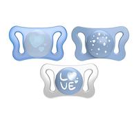 Chicco PhysioForma - Micrò Succhietto 0-2M Tettarella Silicone Azzurro, 2 Pezzi