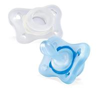Chicco Physioforma Mini Soft Chupete De Silicona 0-2 Meses, 2 Piezas, Juego De Chupetes Para Recién Nacidos,Ayuda A La Respiración Fisiológica Y Favorece El Desarrollo De La Boca, Azul