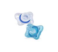 Chicco Physioforma Mini Soft Chupete De Silicona 2-6 Meses, 2 Piezas, Juego De Chupetes Para Recién Nacidos,Ayuda A La Respiración Fisiológica Y Favorece El Desarrollo De La Boca, Azul
