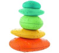 Chicco Piedras Apilables ECO+, Juego para Apilar con 5 Piedras, Formas y Tamaños, Plástico Reciclado, Juego de Construcción, Juguetes Educativos para Bebés, Niños, 6 Meses-3 Años