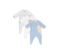 Chicco, Pijama Recién Nacido, Conjunto de 3 Peleles con Pies de Suave Felpa, Idea de Regalo para Nacimiento, Ropa de Bebé para Niño 0-24 Meses, Diseñado en Italia