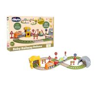 Chicco Pista de Tren Eléctrico para Niños de 18 Meses a 4 Años con Locomotora Motorizada, 34+ Accesorios, Estación Interactiva, de Plástico Reciclado, Idea de Regalo, Juguete Infantil