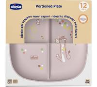 Chicco Plato con 3 compartimentos para bebés Apto microondas Lavavajillas Sin BPA Rosa 12+ meses