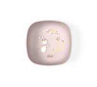 Chicco Plato de Comida Bol para bebés y niños, Tazón de destete, con tapa de silicona práctica para almacenar alimentos, apilable, ahorra espacio, 6+ meses, 0% BPA, Rosa