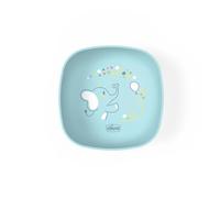 Chicco Plato de Comida Bol para bebés y niños, Tazón de destete, con tapa de silicona práctica para almacenar alimentos, apilable, ahorra espacio, 6+ meses, 0% BPA, Azul