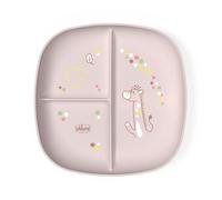 Chicco Plato con 3 compartimentos para bebés Apto microondas Lavavajillas Sin BPA Rosa 12+ meses