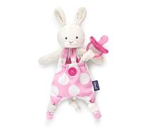 Chicco Pocket Friend - El Amigo del Chupete, Portachupetes para Bebés Recién Nacidos, en Forma de Conejo, Práctico e Higiénico, para Entretener, Calmar y Mimar, Chupetero Peluche Rosa